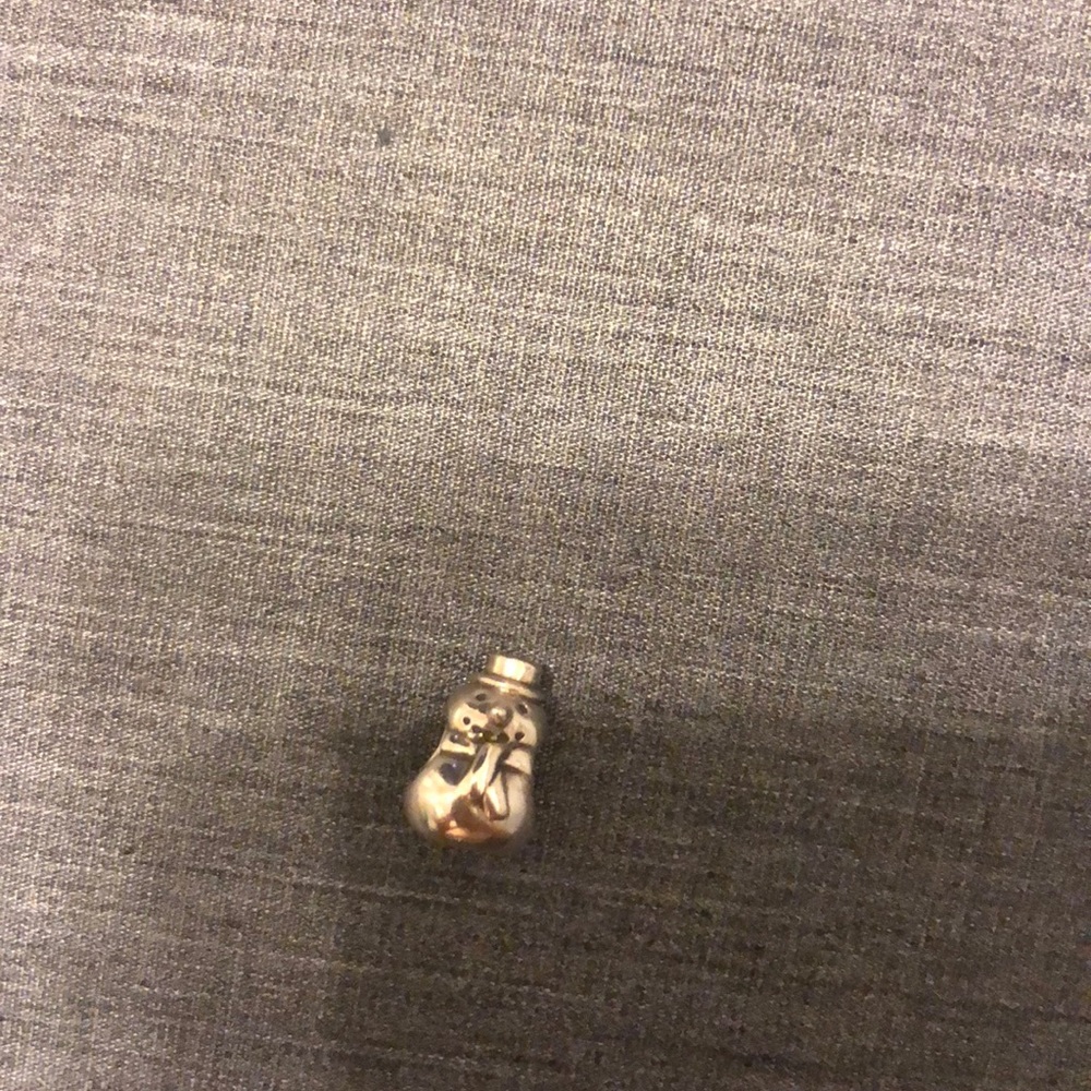 Sterling silver snowman pandora charm